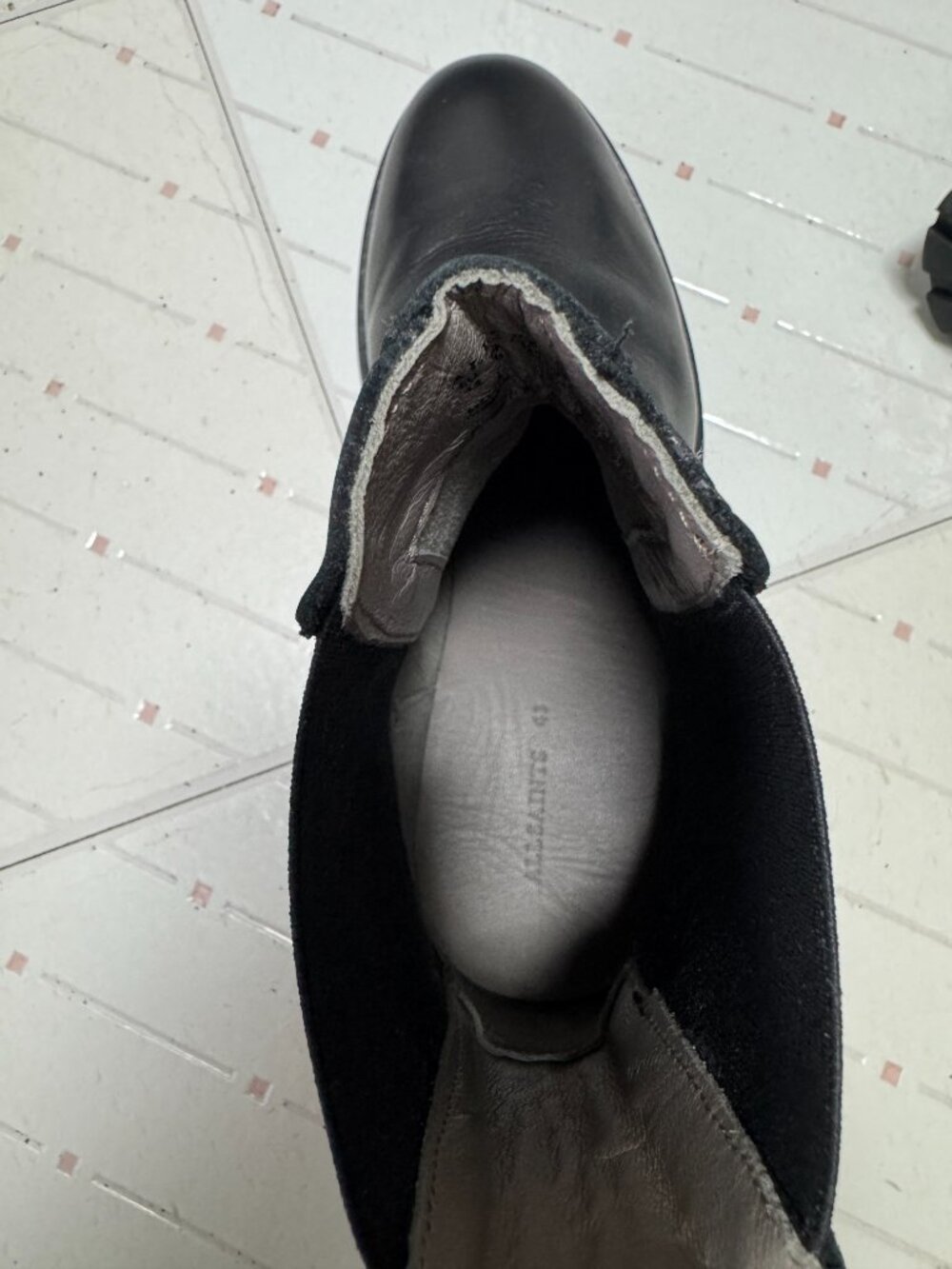 All Saints men's Chelsea boots SZ 10 Black - Picture 7 of 12